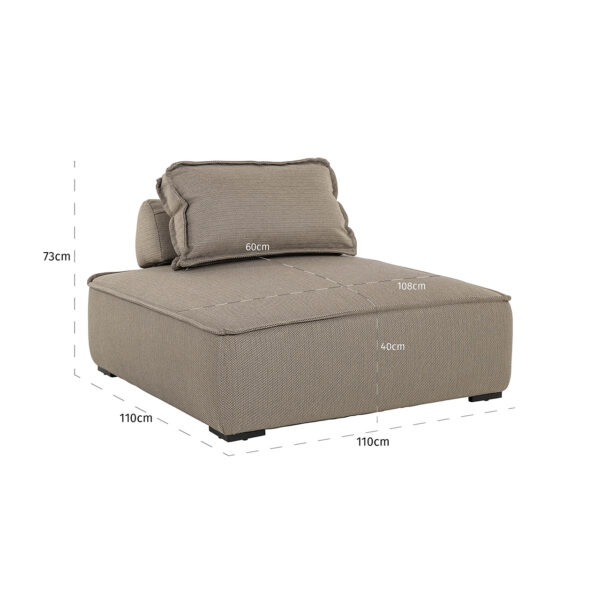 Outdoor lounge element Jondal taupe (22085 Taupe)