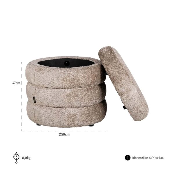 Pouffe Adele sheep nature (Sheep 01 nature)