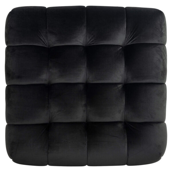 Pouffe Huxley antraciet velvet (Quartz Antraciet 801)