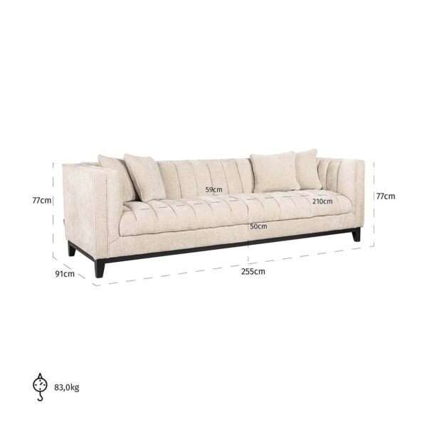 Sofa Beauchamp 4-seater cream unicorn (Unicorn 11 cream)