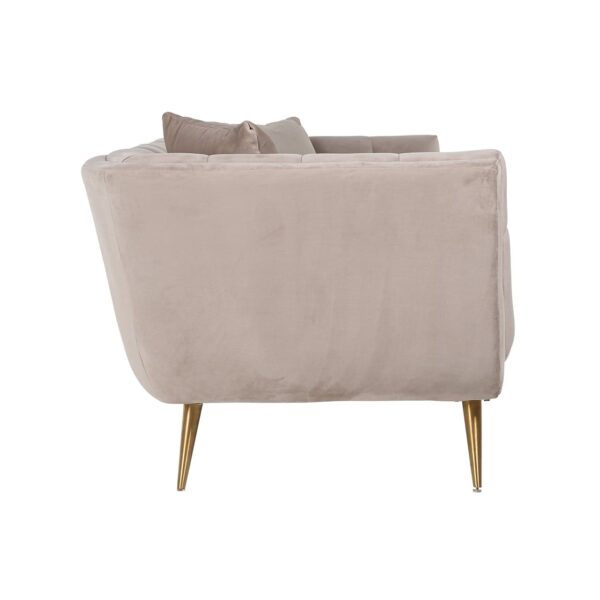 Sofa Huxley Khaki velvet / Brushed gold (Quartz Khaki 903)