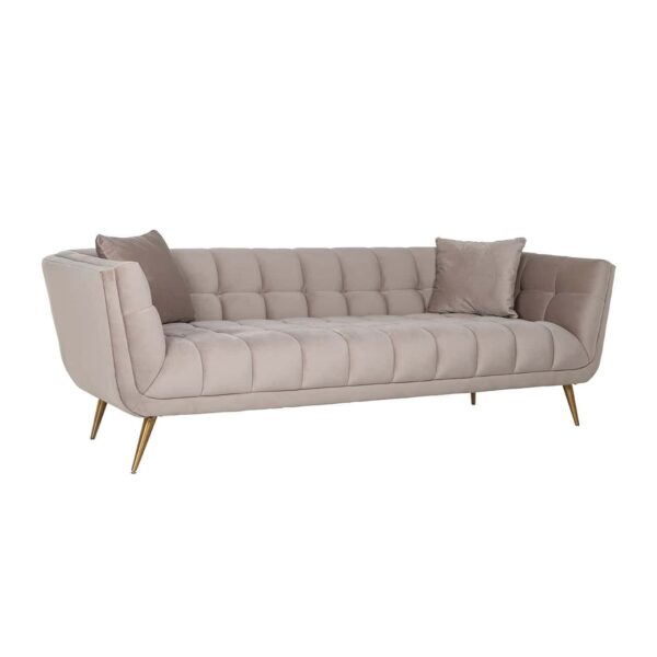 Sofa Huxley Khaki velvet / Brushed gold (Quartz Khaki 903)