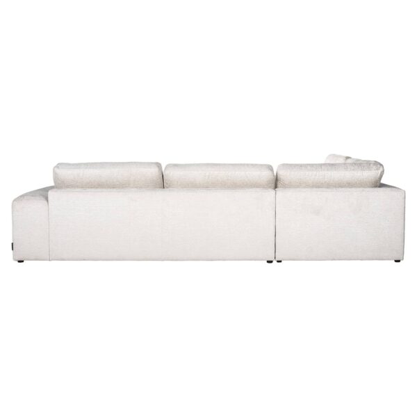 Sofa Lund 3-seater + ottoman left cream fusion (Fusion cream 02)