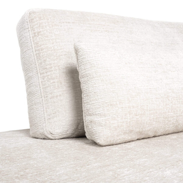 Sofa Lund 3-seater + ottoman left cream fusion (Fusion cream 02)