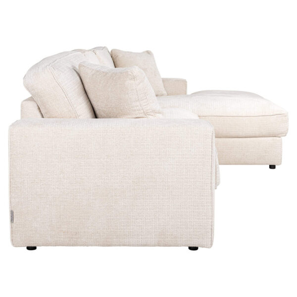 5-seater + lounge right beige niagara (Niagara 902 beige Chenille)