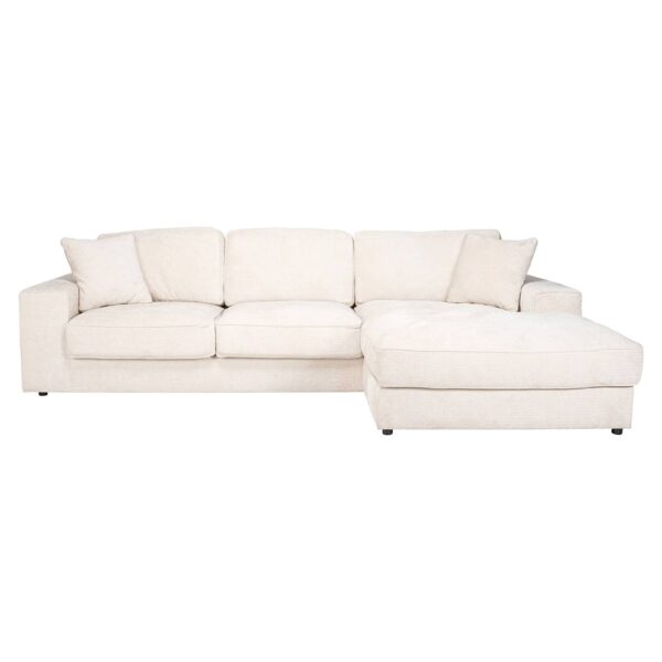 5-seater + lounge right beige niagara (Niagara 902 beige Chenille)