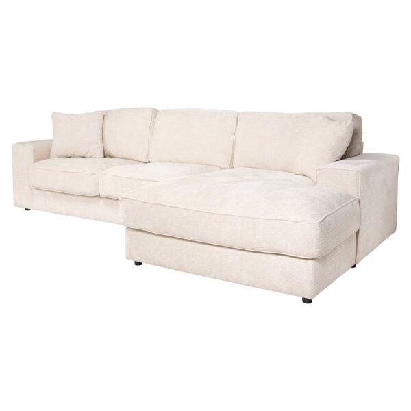 5-seater + lounge right beige niagara (Niagara 902 beige Chenille)