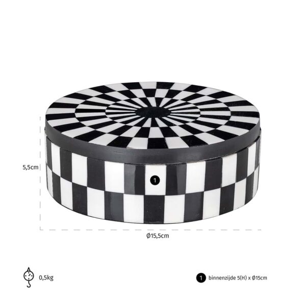 Storage box Nore (Black/white)