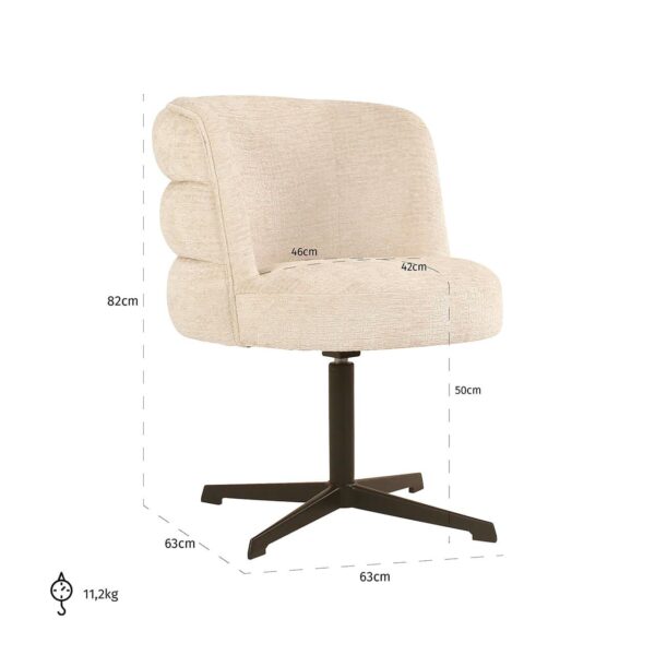 Swivel chair Chadwick cream fusion (Fusion cream 02)