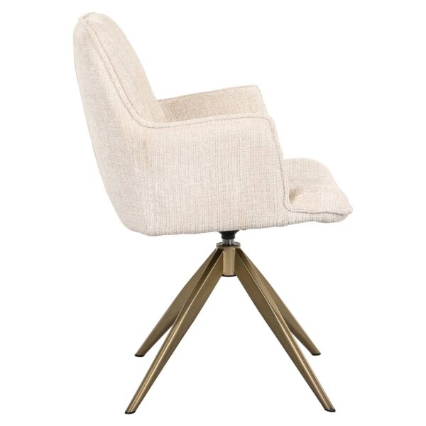 Swivel chair Dakota beige chenille (Niagara 902 beige Chenille)
