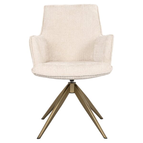 Swivel chair Dakota beige chenille (Niagara 902 beige Chenille)