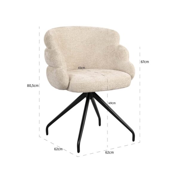 Swivel chair Kayla cream unicorn (Unicorn 11 cream)