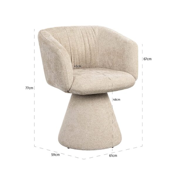 Swivel chair Madeline cream unicorn (Unicorn 11 cream)