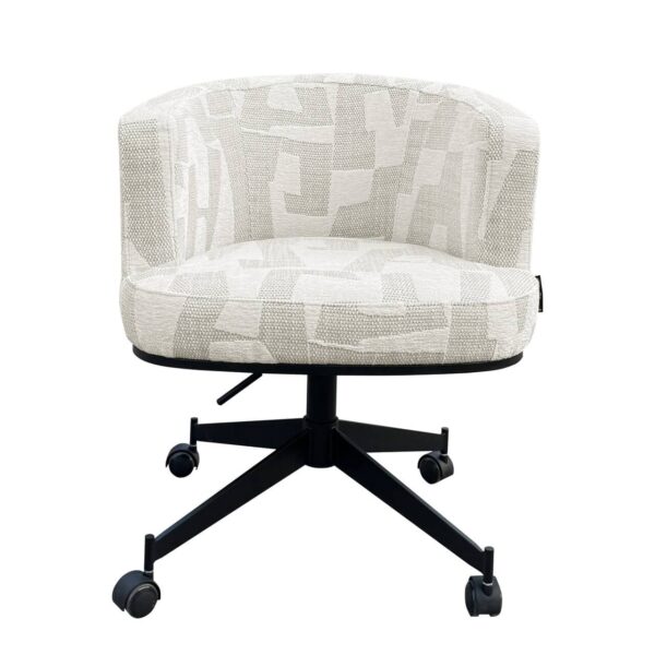 Swivel chair Rochenne with wheels beige graffic (Beige graffic)