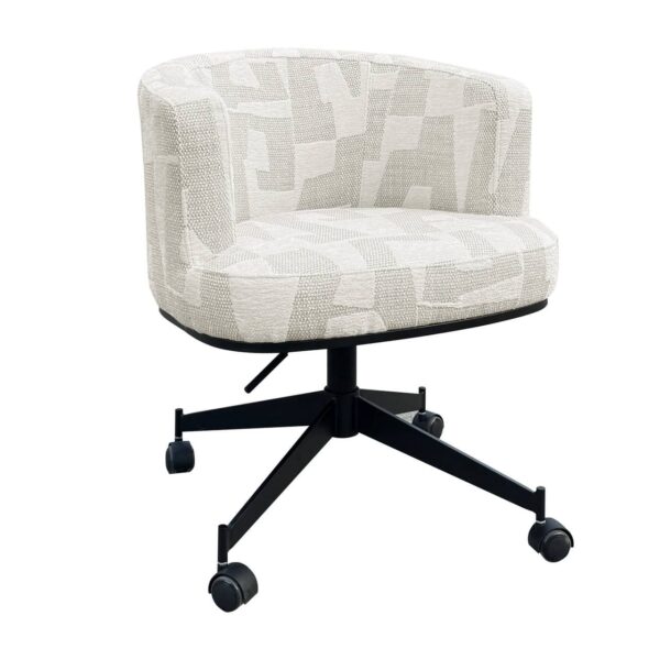 Swivel chair Rochenne with wheels beige graffic (Beige graffic)