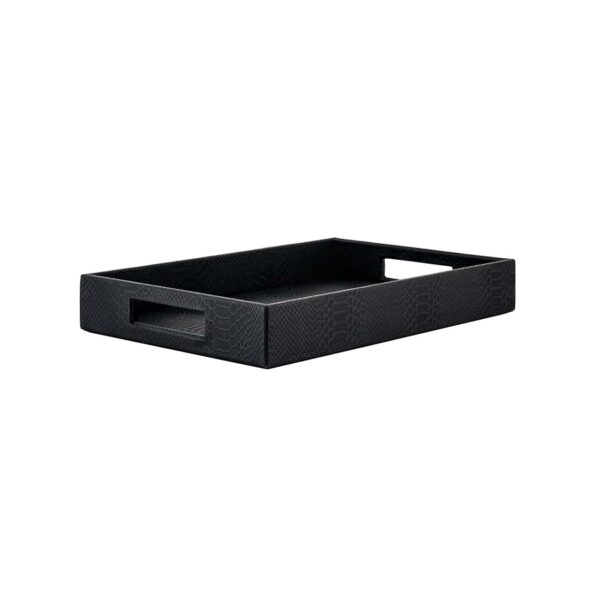 Tray Blane black croco set of 2 (Black)