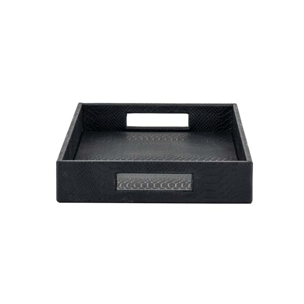 Tray Blane black croco set of 2 (Black)