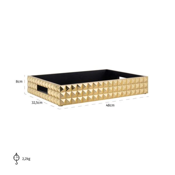 Tray Blane black croco set of 2 (Black)