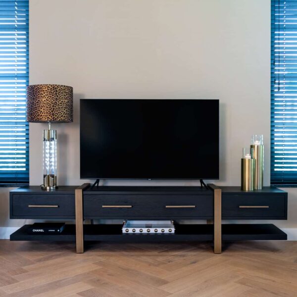TV cabinet Cambon 3-drawers (Dark coffee)