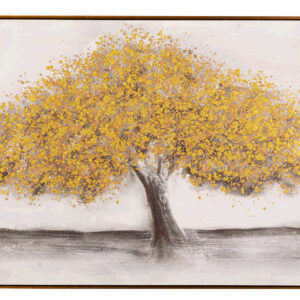 Cuadro Arbol Con Marco Champagne 120x4x80 Cm