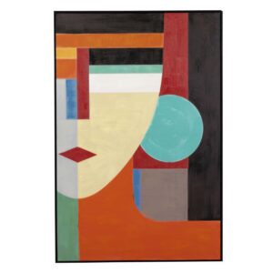 Cuadro Cara Con Marco Negro 80x4x120 Cm