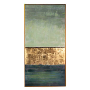 Cuadro Abstracto Foil Con Marco Dorado 90x4x180 Cm
