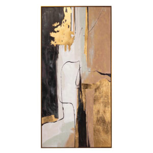 Cuadro Abstracto Foil Con Marco Dorado 90x4x180 Cm