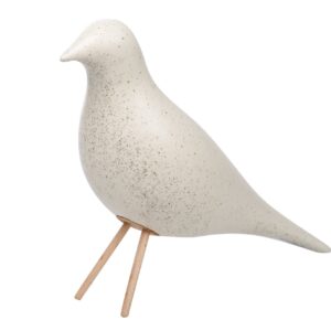Pajaro Ceramica Blanco 25x10x21 Cm