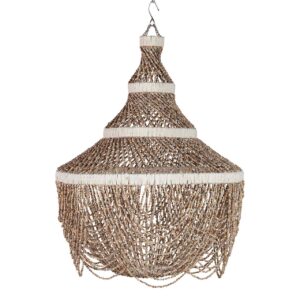 Lampara Techo Conchas Marrones 60x60x80 Cm