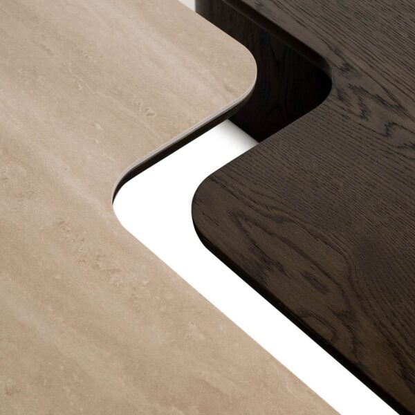 Coffee table Nando set of 2 (Brown)