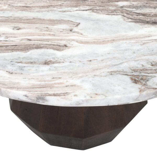 Coffee table Oberoy 80Ø (Brown)