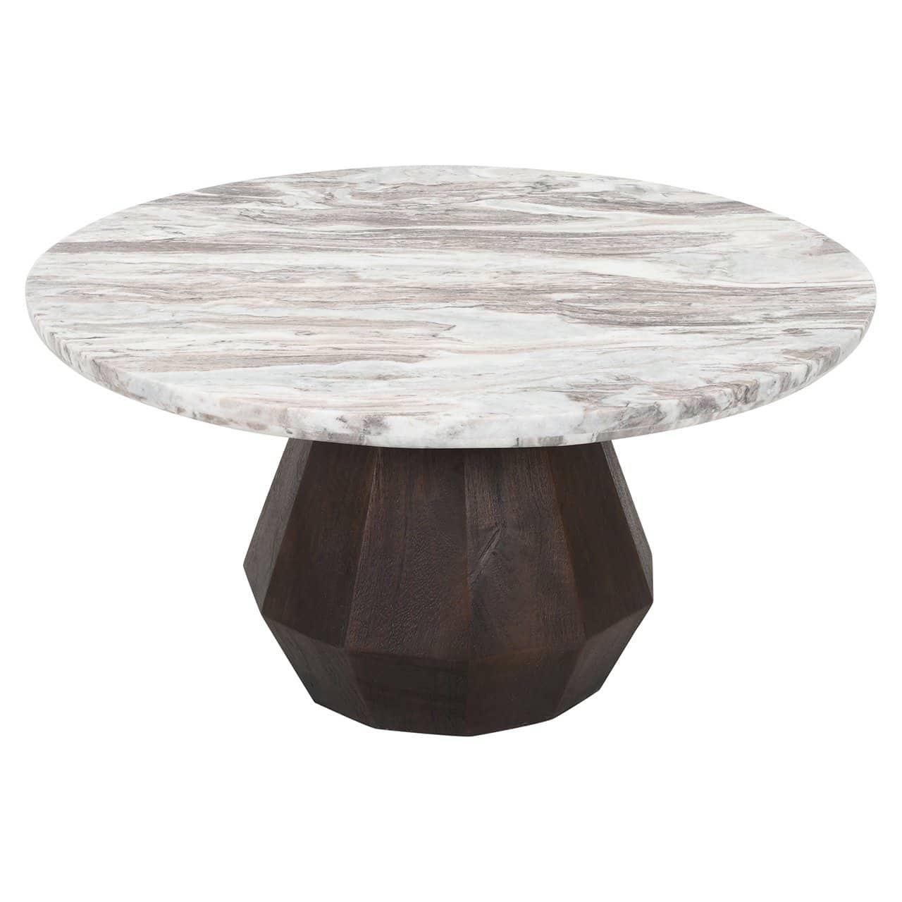 Coffee table Oberoy 80Ø (Brown)
