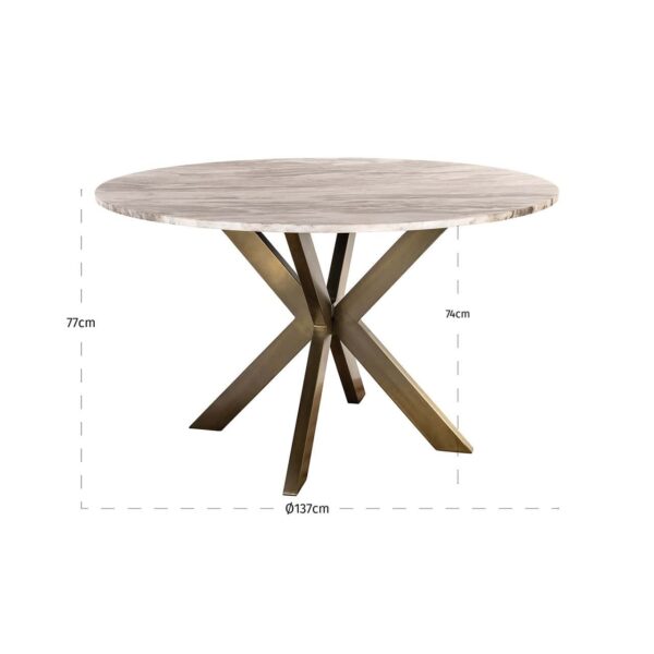 Dining table Bottega 140Ø (White)