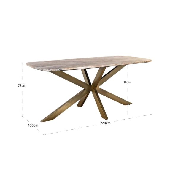 Dining table Bottega 220 danish oval (White)