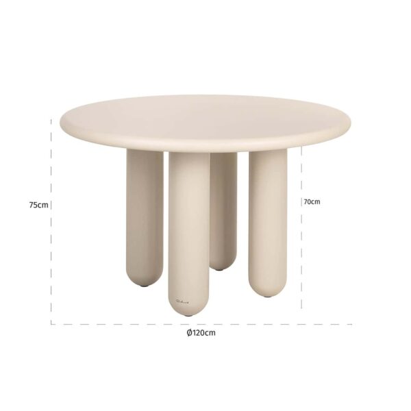 Dining table Calma 120Ø (Beige)