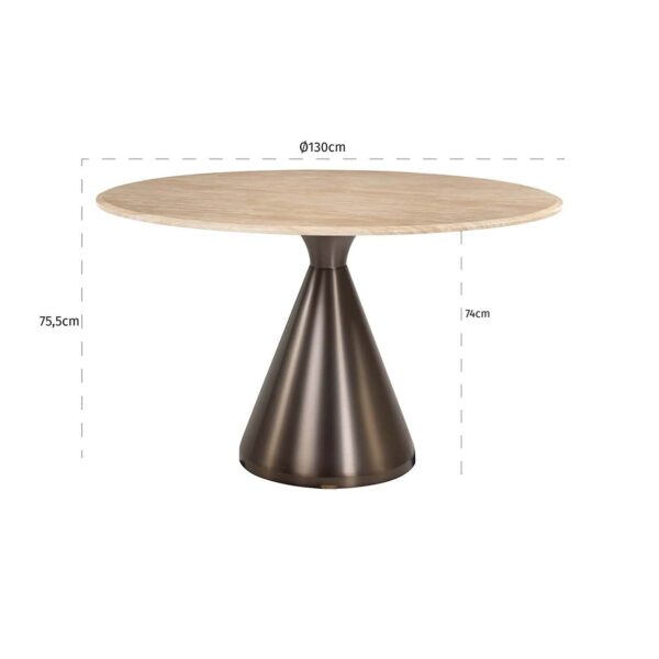 Dining table Montgommery 130Ø (Beige)