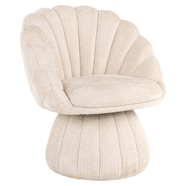 Lounge chair Blossom beige chenille (Niagara 902 beige Chenille)