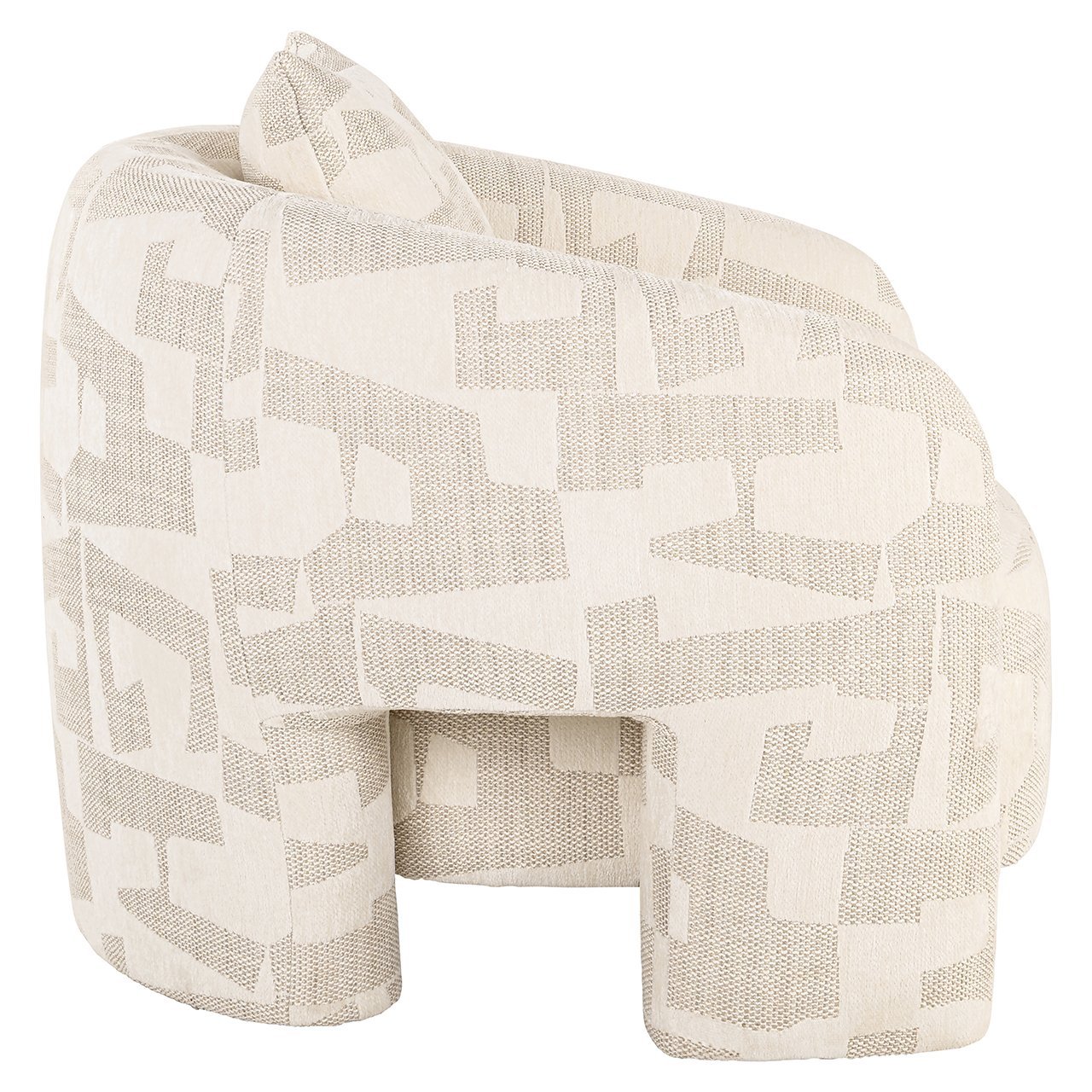 Lounge chair Tuscany beige graffic (Beige graffic)