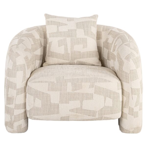 Lounge chair Tuscany beige graffic (Beige graffic)