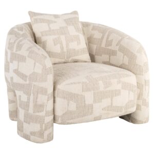 Lounge chair Tuscany beige graffic (Beige graffic)