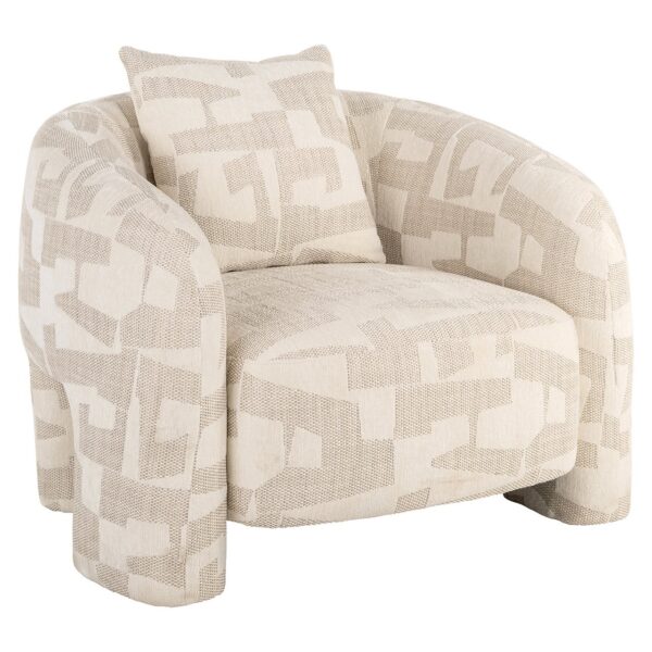 Lounge chair Tuscany beige graffic (Beige graffic)