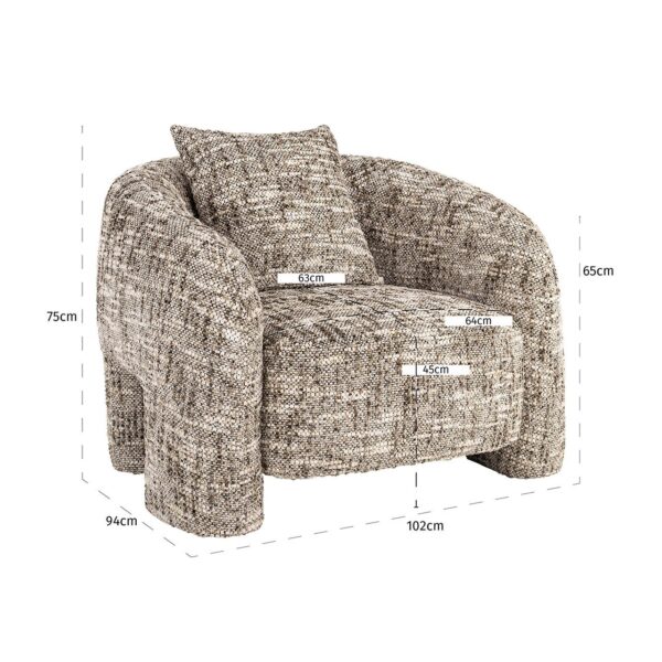Lounge chair Tuscany brown omara (Brown omara)