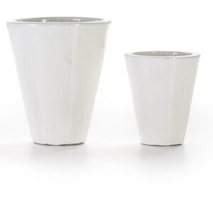 Macetero 34x34x50 Gres -- Blanco