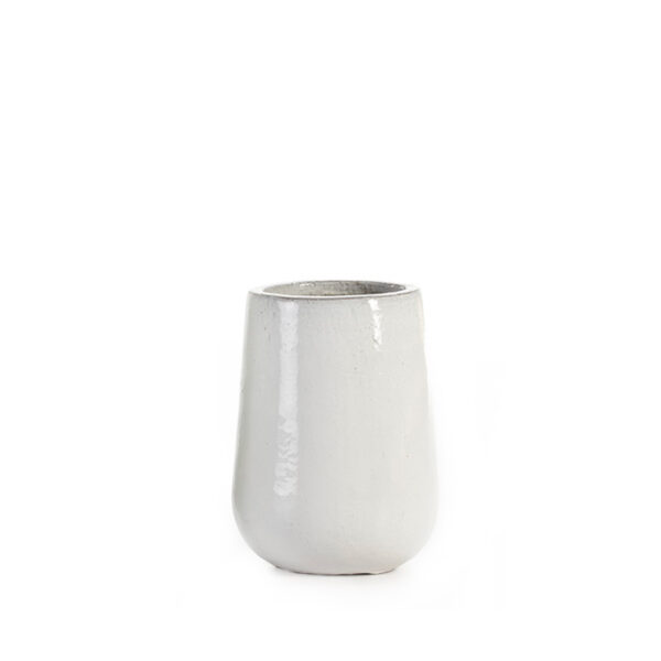 Macetero 38x38x45 Gres -- Blanco