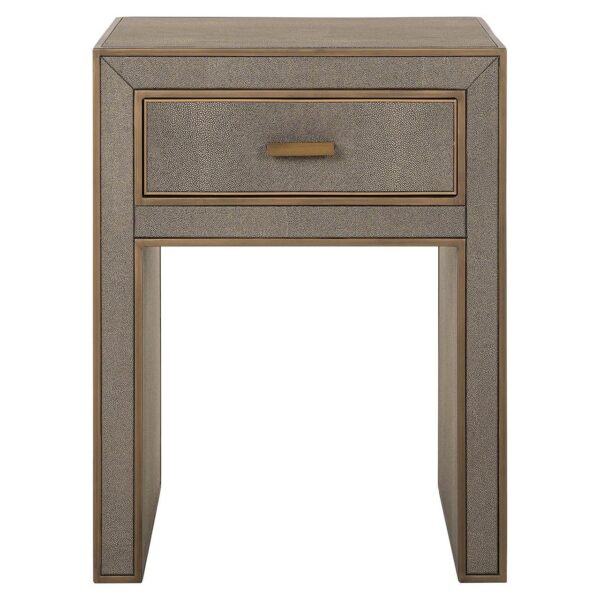 Nightstand Bloomville 1-drawer incl. glass (Brown)