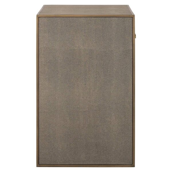 Nightstand Bloomville 1-drawer incl. glass (Brown)