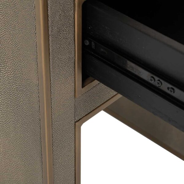 Nightstand Bloomville 1-drawer incl. glass (Brown)
