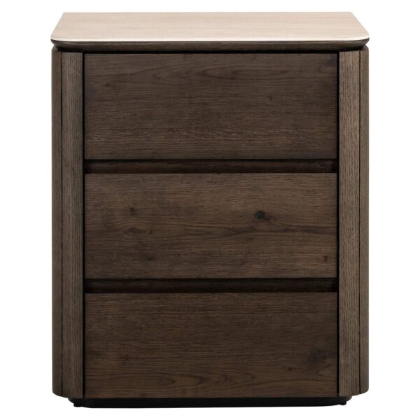 Nightstand Ritz 3-drawers (Brown)