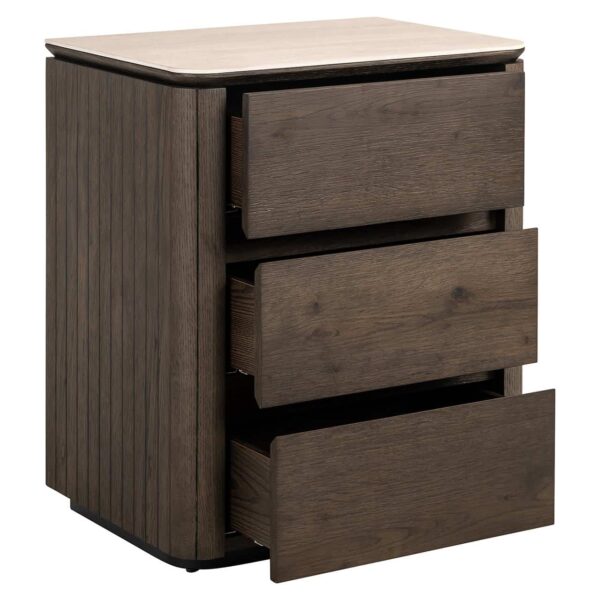 Nightstand Ritz 3-drawers (Brown)