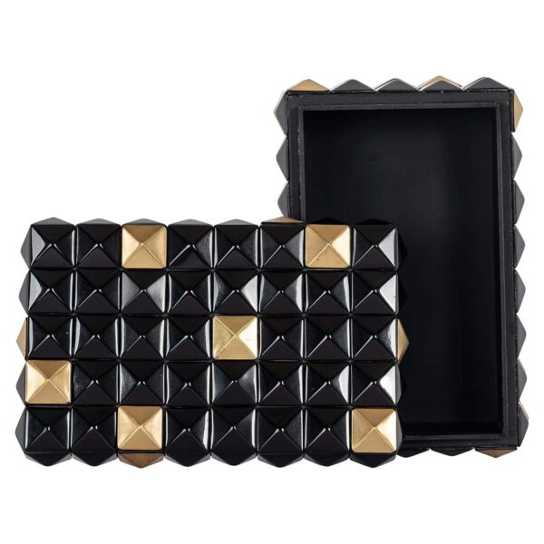 Storage box Velicia (Black/gold)